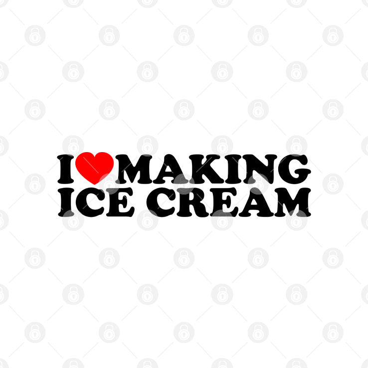 I Love Making Ice Cream Matching Shirt