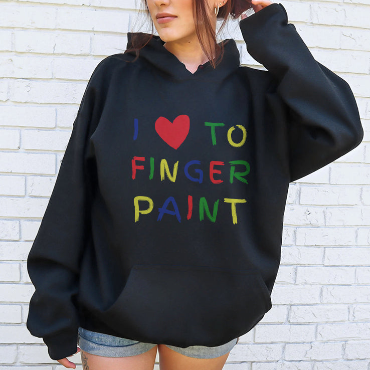 I Love To Finger Paint Couple T Shirt