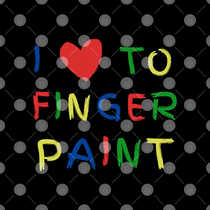 I Love To Finger Paint Couple T Shirt