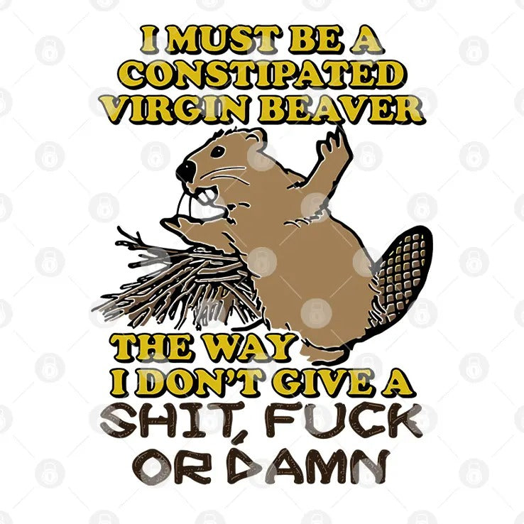 I Must Be A Constipated Virgin Beaver The Way I Don’t Give A Shit Fuck Or Damn Shirt