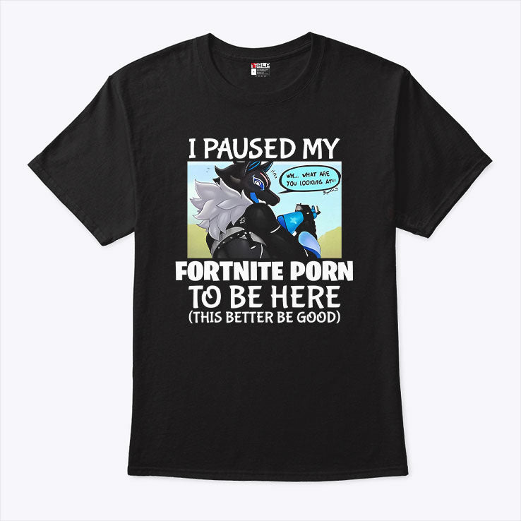 I Paused My Fortnite Porn To Be Here This Better Be Good Shirt