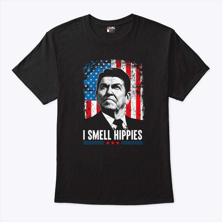 I Smell Hippies Ronald Reagan T Shirt