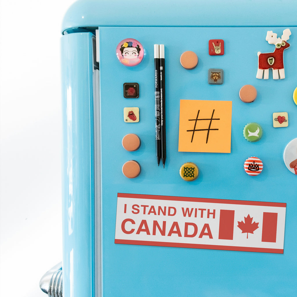 I Stand With Canada Car Bumper Magnet