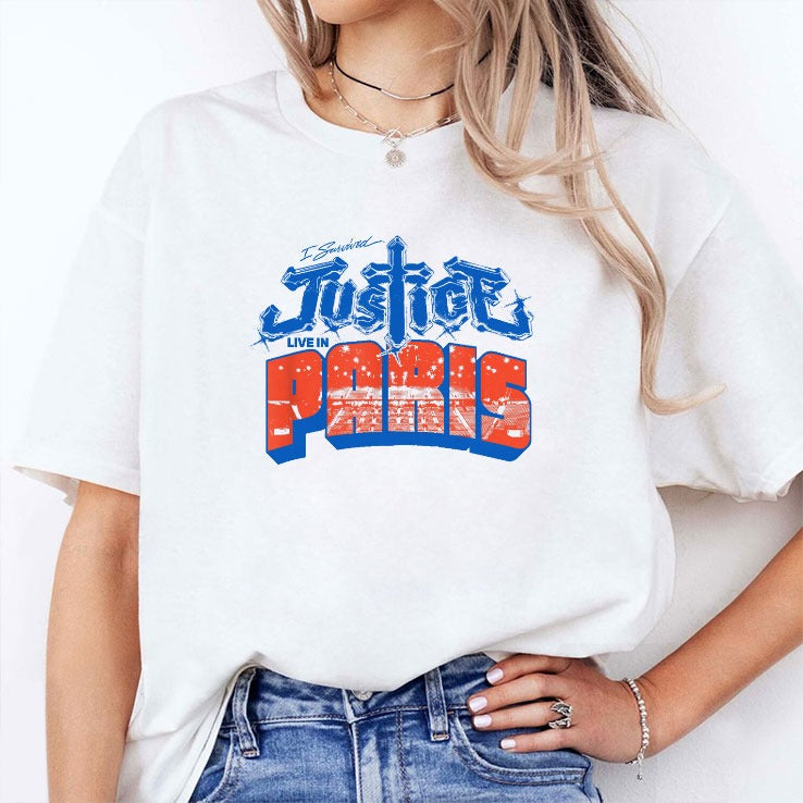 I Survived Justice Live In Paris T Shirt