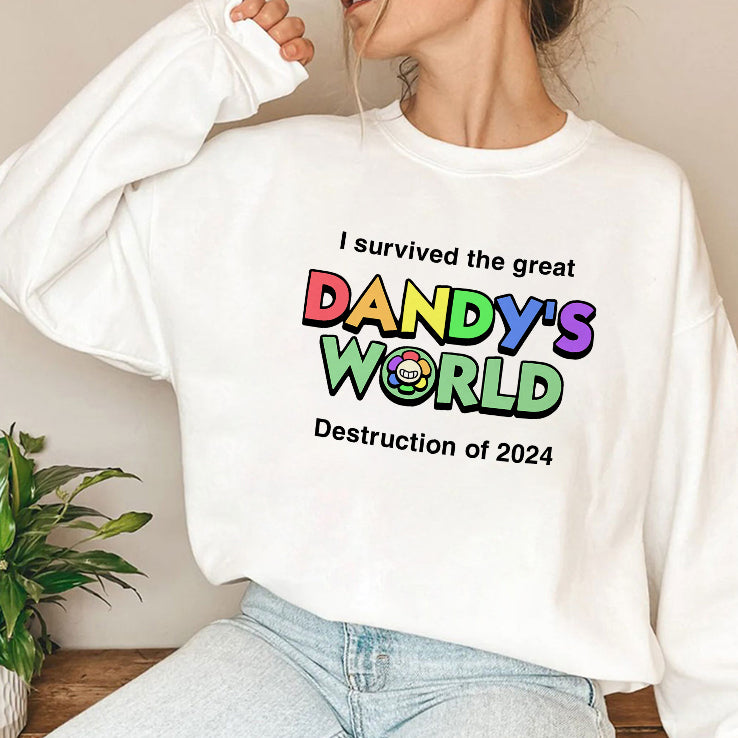 I Survived The Great Dandy’s World Destruction Of 2024 Shirt