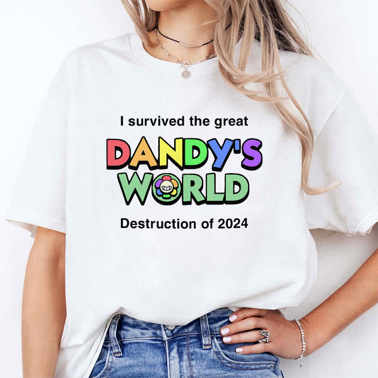 I Survived The Great Dandy’s World Destruction Of 2024 Shirt