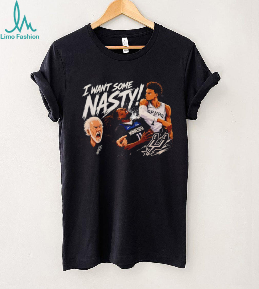 I Want Some Nasty Coach Pop & Victor Wembanyama Spurs T Shirt