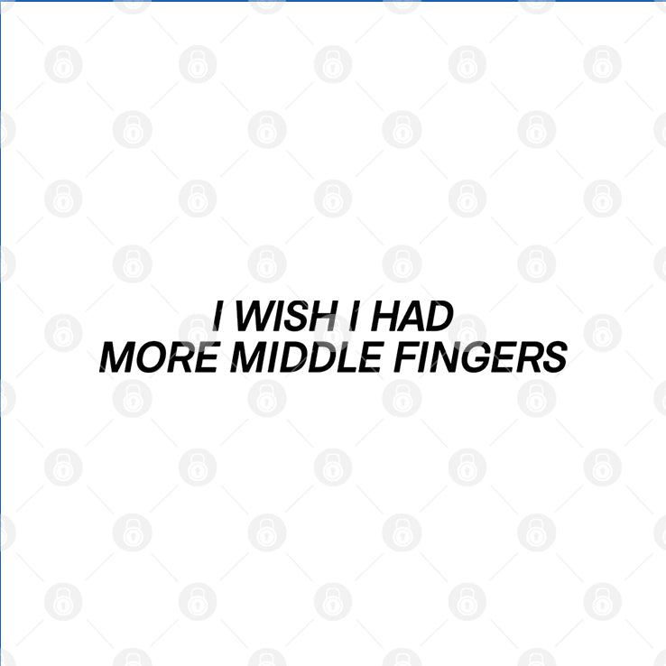I Wish I Had More Middle Fingers T Shirt
