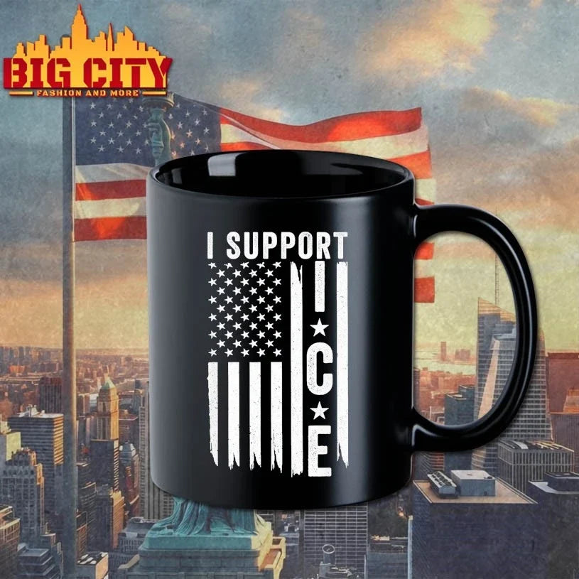 I support ICE America flag t-shirt