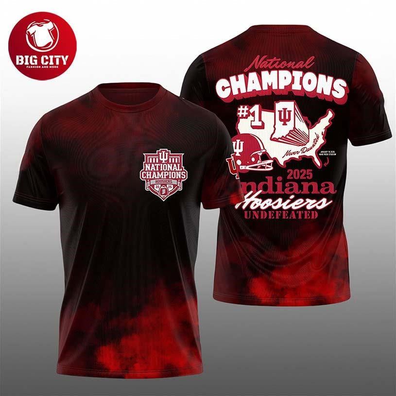 IU Football 2026 National Champions Two Sided Shirt