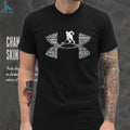 Ice Hockey Player Typography Word Cloud Sports Silhouette T Shirt