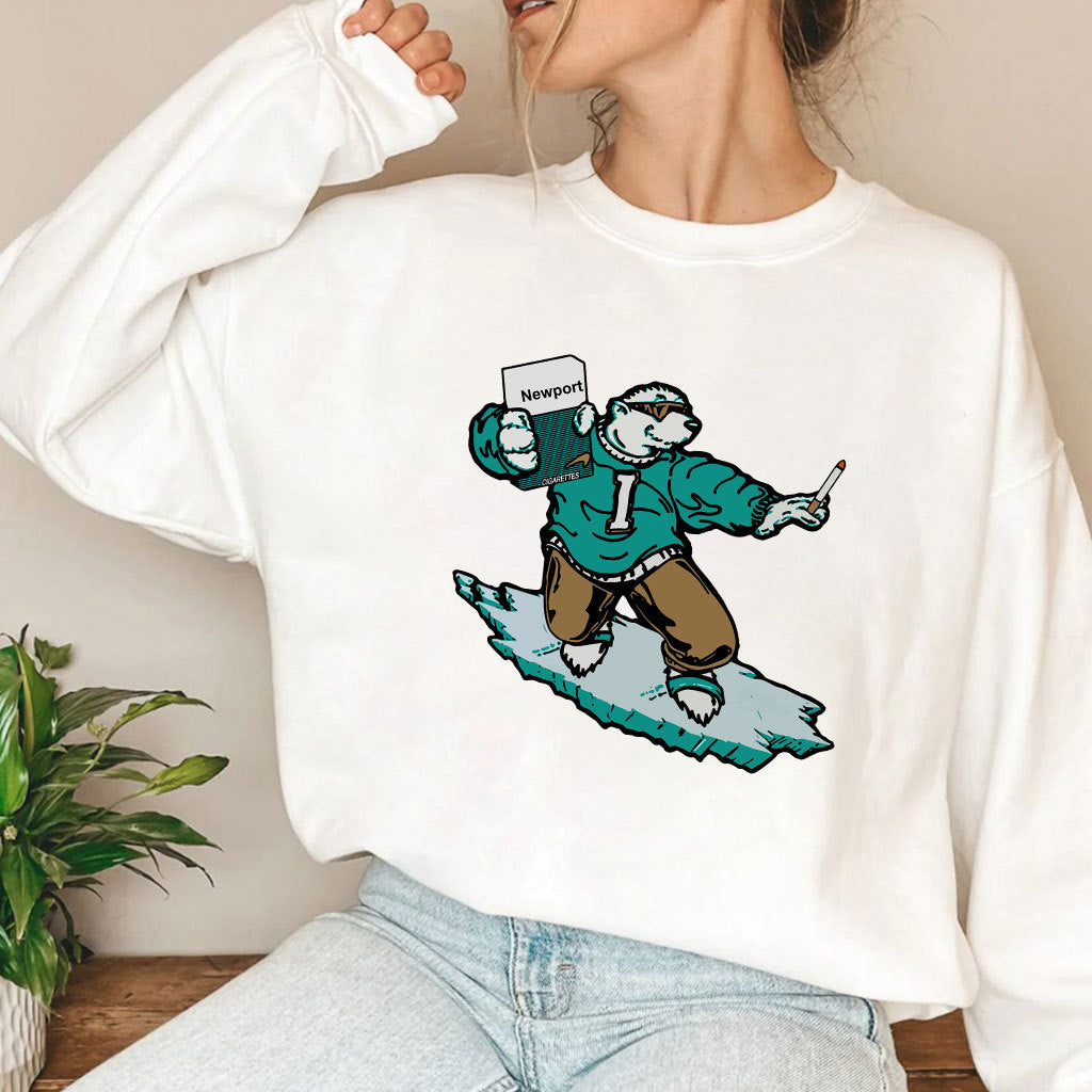 Icee Bear Smoking Newport Cigarettes T Shirt