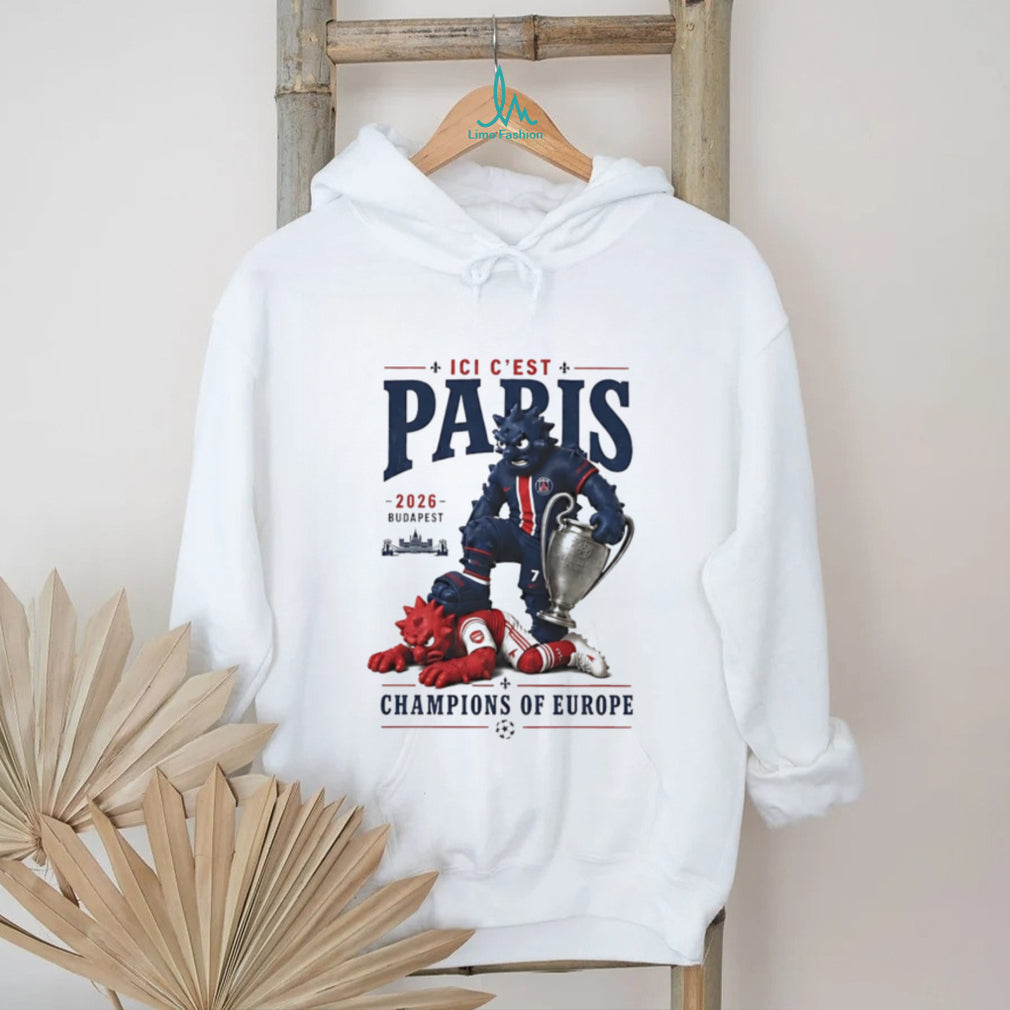Ici C’est Paris 2026 Budapest Champions of Europe mascot shirt