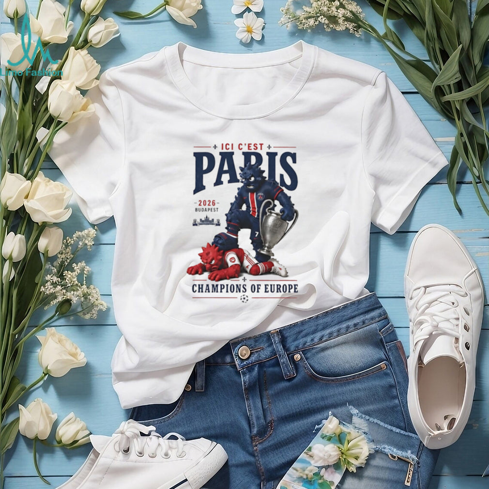 Ici C’est Paris 2026 Budapest Champions of Europe mascot shirt