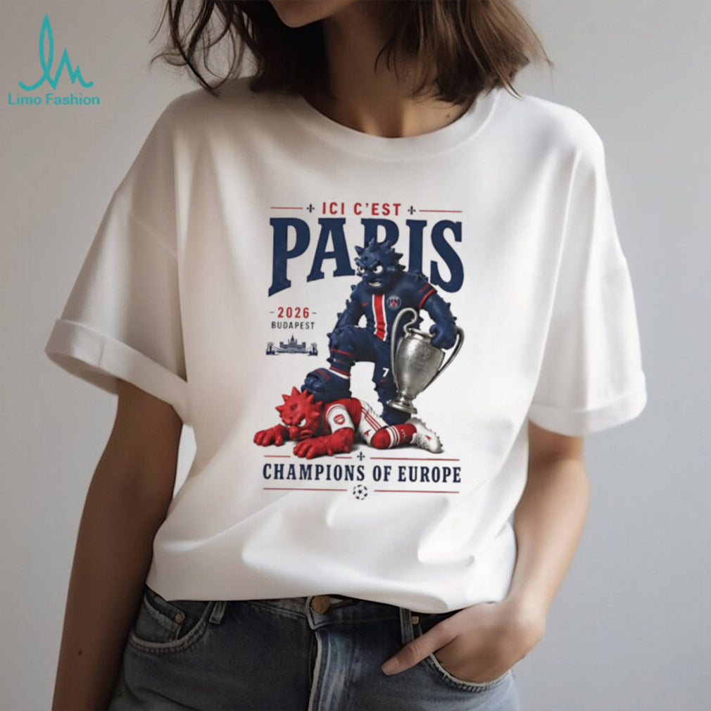 Ici C’est Paris 2026 Budapest Champions of Europe mascot shirt