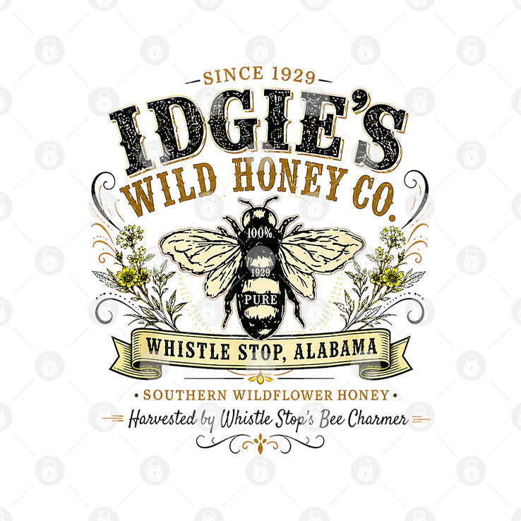 Idgie’s Wild Honey Co Southern Wildflower Honey Whistle Stop Alabama T Shirt