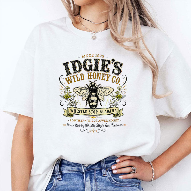 Idgie’s Wild Honey Co Southern Wildflower Honey Whistle Stop Alabama T Shirt