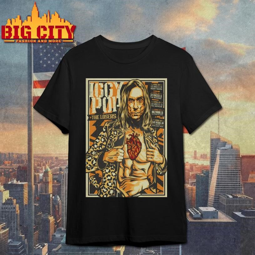 Iggy Pop With The Losers California Tour April 2025 Poster Shirt