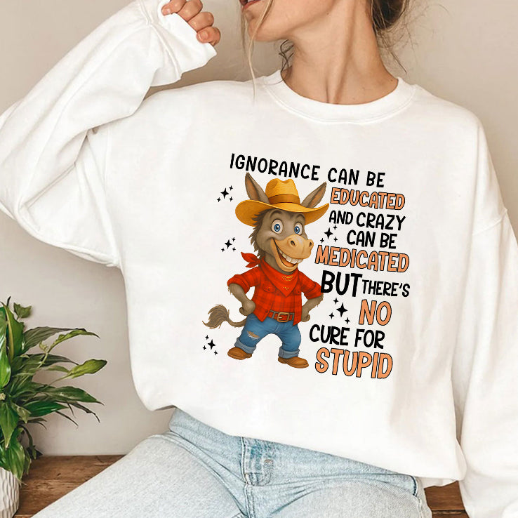Ignorance Can Be Educated And Crazy Can Be Medicated But There’s No Cure For Stupid Shirt