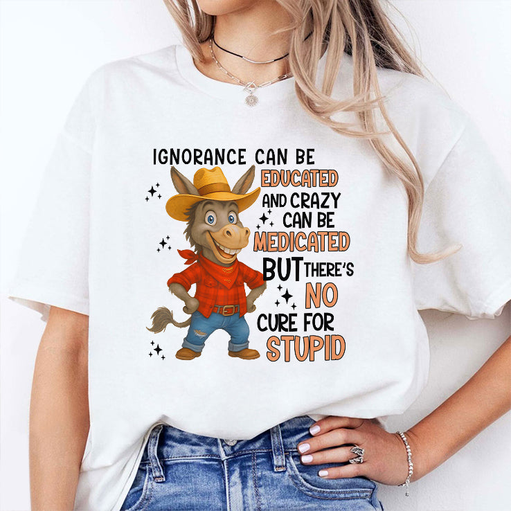 Ignorance Can Be Educated And Crazy Can Be Medicated But There’s No Cure For Stupid Shirt