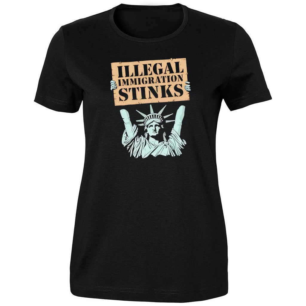 Illegal Immigration Stinks Statue Of Liberty Shirt