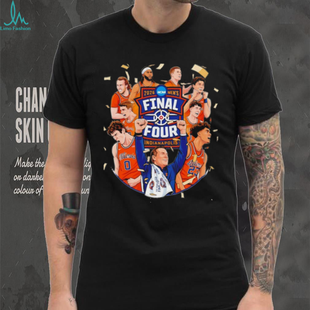 Illinois Basketball 2026 Final Four Celebration Graphic T Shirt