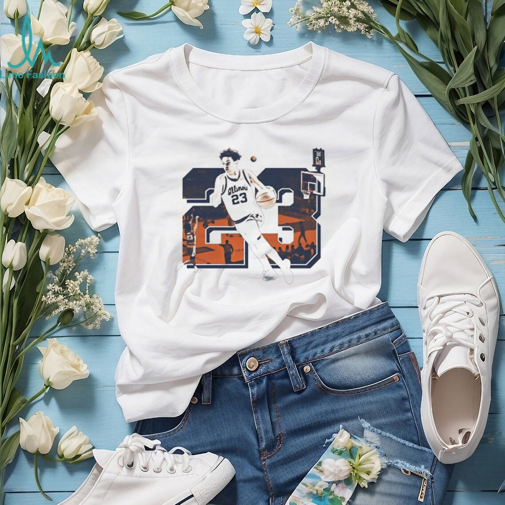 Illinois Basketball #23 Graphic Player White T Shirt