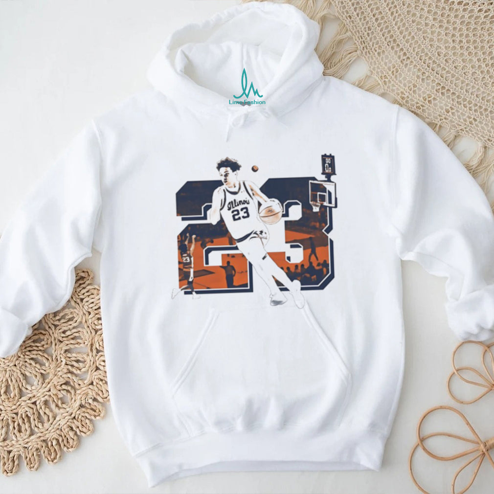 Illinois Basketball #23 Graphic Player White T Shirt