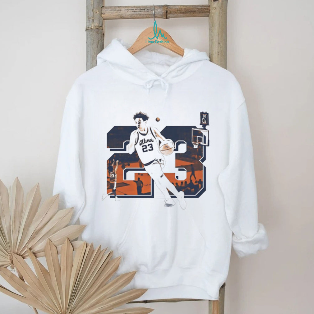 Illinois Basketball #23 Graphic Player White T Shirt