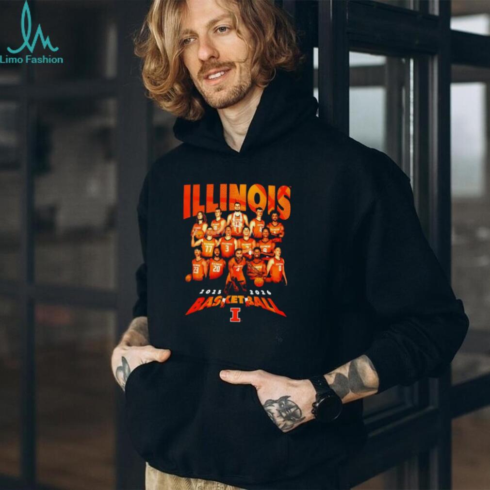Illinois Fighting Illini 2025 2026 Basketball Team Roster T Shirt