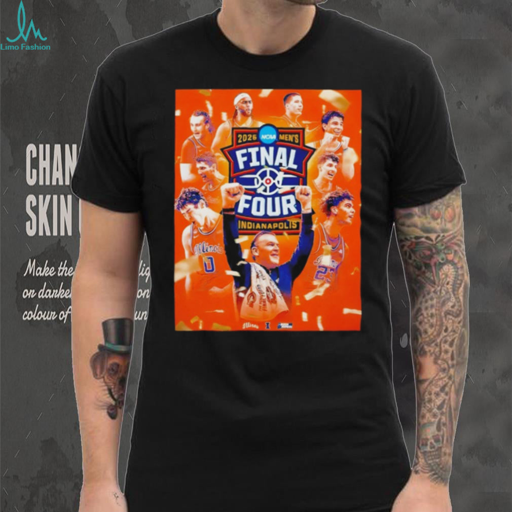 Illinois Fighting Illini 2026 NCAA Men’s Final Four Indianapolis Team T Shirt