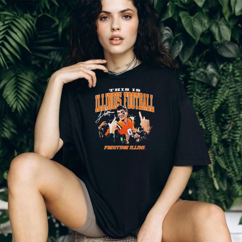 Illinois Fighting Illini Football Vintage Graphic Sports T Shirt