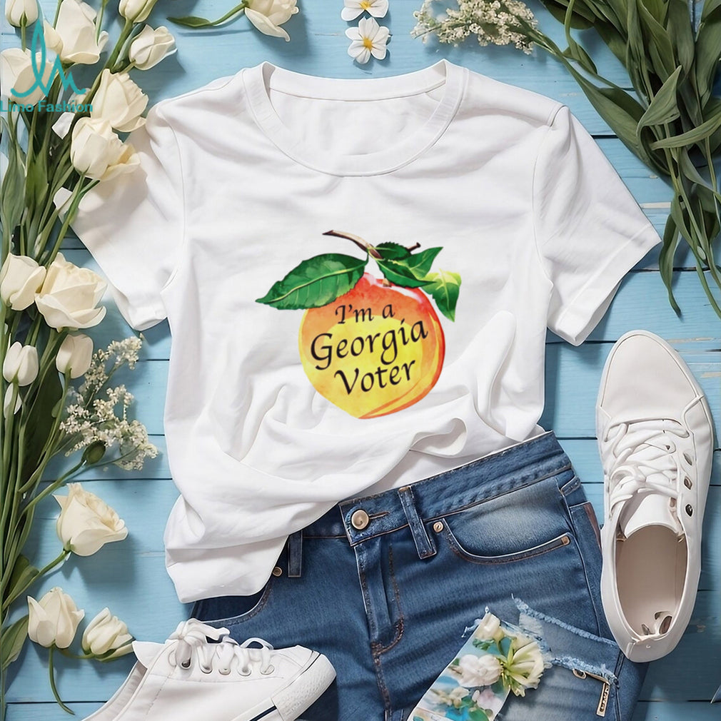 Im A Georgia Voter Watercolor Peach Election Pride T Shirt