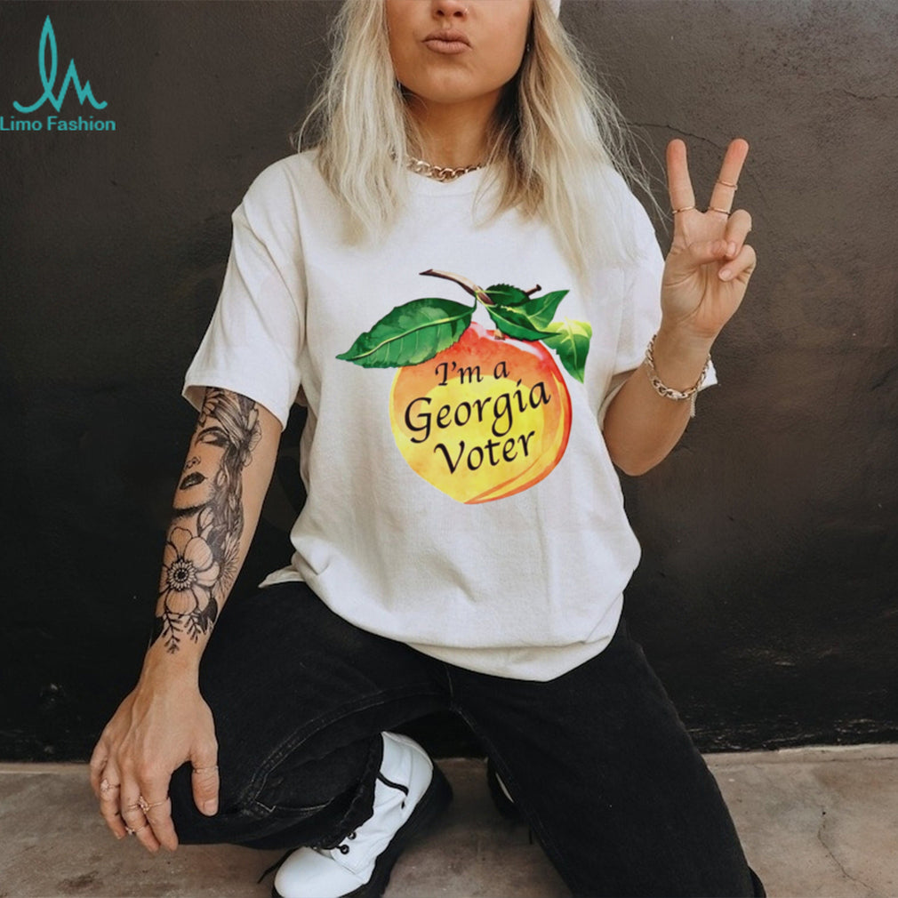 Im A Georgia Voter Watercolor Peach Election Pride T Shirt