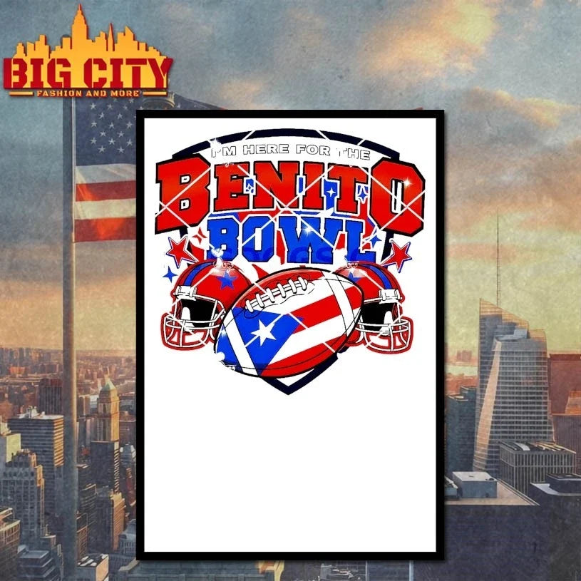 I’m Here For Benito Bowl Football Fan Puerto Rico Flag t-shirt