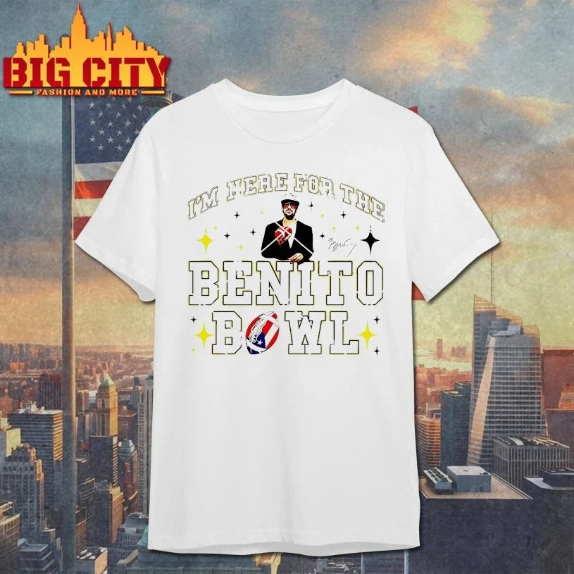 Im Here For The Bento Bowl Glitter Bad Bunny Football Quote t-shirt