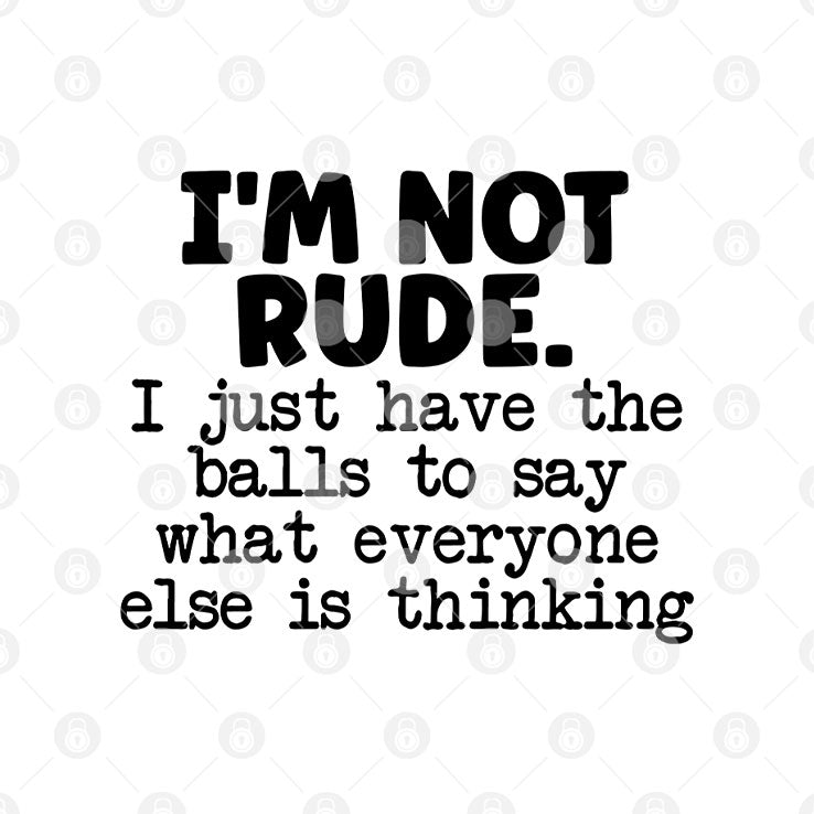 I’m Not Rude I Just Say What Everyone Else Is Thinking Shirt