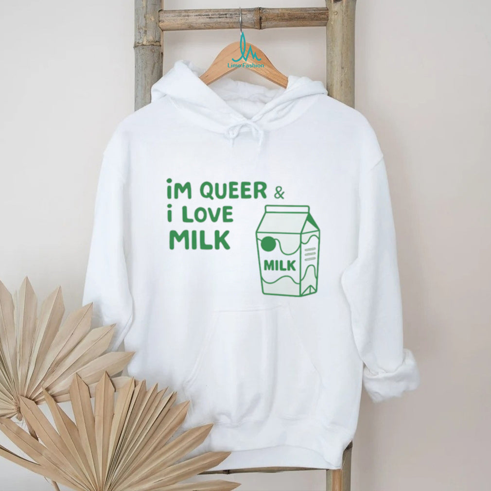 I’m Queer and I Love Milk Funny Cartoon Carton T Shirt