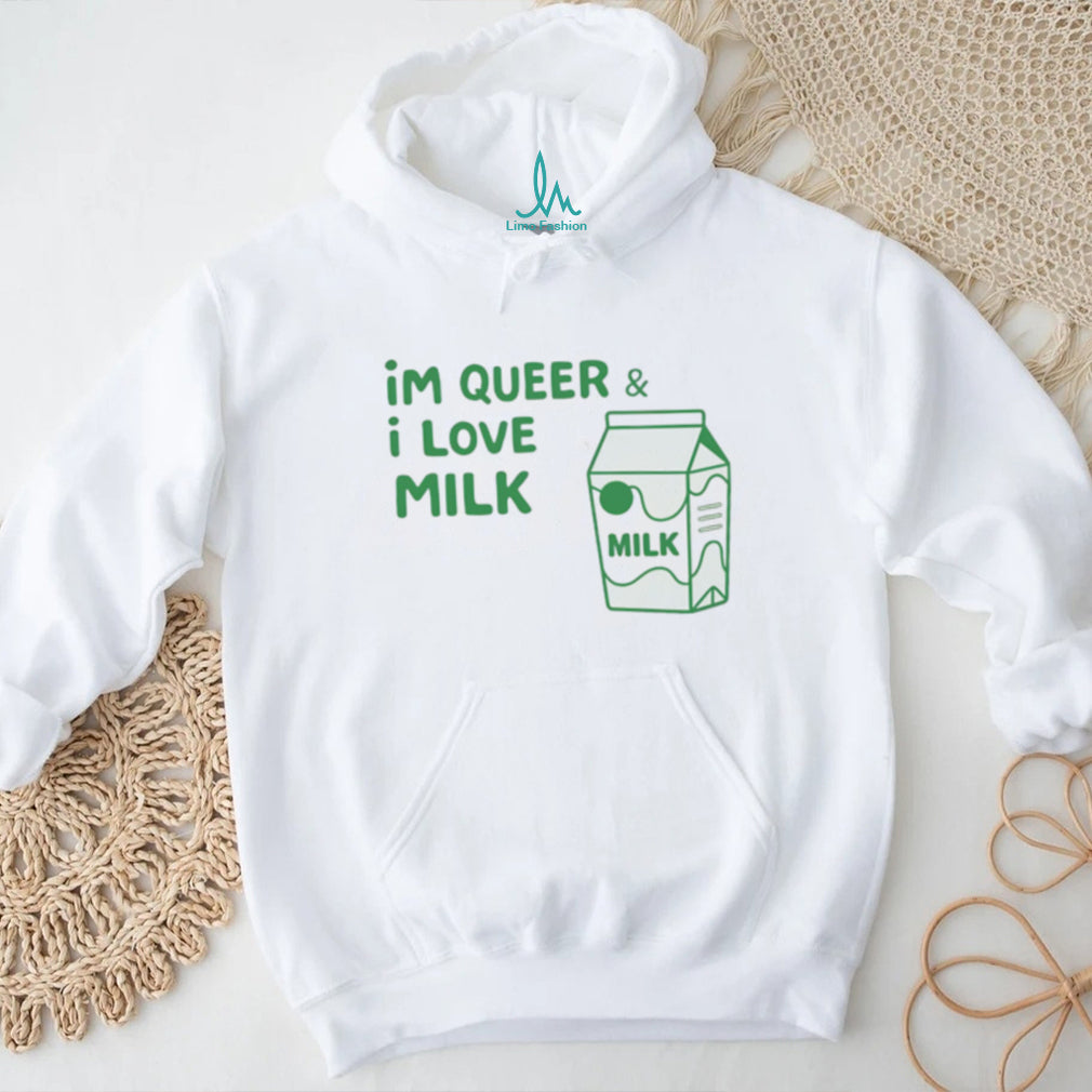 I’m Queer and I Love Milk Funny Cartoon Carton T Shirt