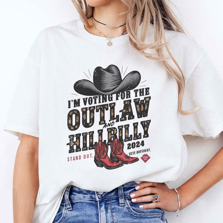 I’m Voting For The Outlaw And The Hillbilly Cowboy Shirt