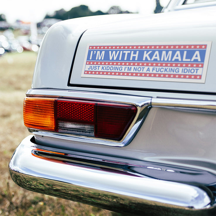 I’m With Kamala Just Kidding Car Magnet