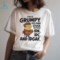 I’m a grumpy old man stuck between idk idc and idgaf Minion shirt