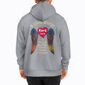 In Loving Memory A Piece Of My Heart Lives In Heaven Personalized Zip Hoodie (Heather Grey)