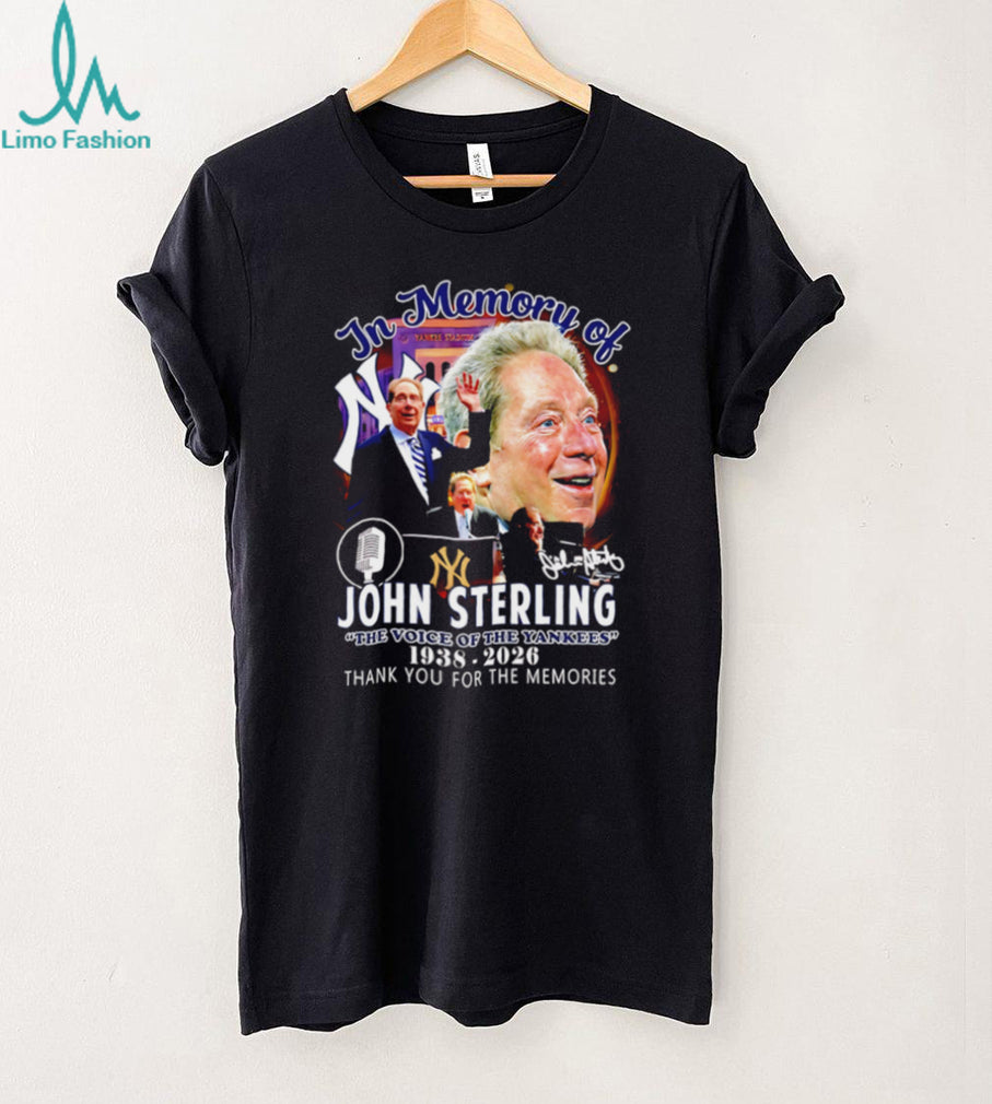 In Memory Of John Sterling 1938 2026 Voice Of The Yankees Tribute T Shirt