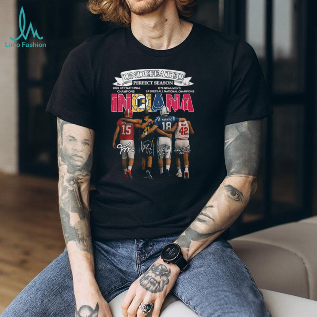 Indiana Undefeated Perfect Season 1976 and 2026 Champions Shirt