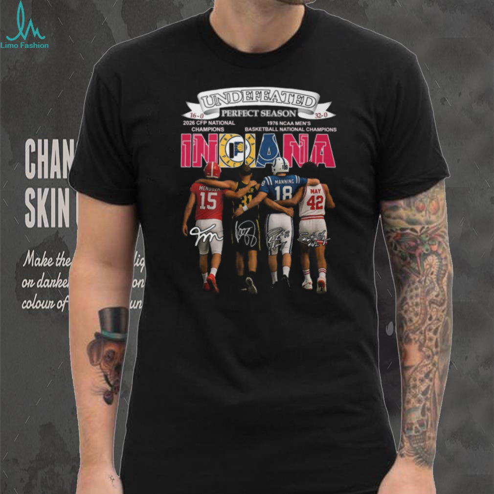 Indiana Undefeated Perfect Season 1976 and 2026 Champions Shirt