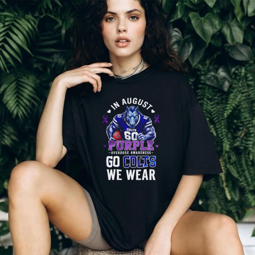Indianapolis Colts In August We Wear Purple Overdose Awareness shirt