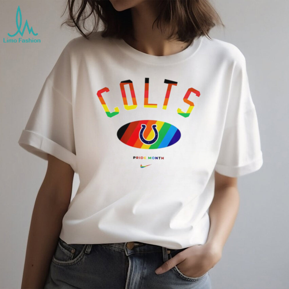 Indianapolis Colts Pride Month Rainbow logo shirt