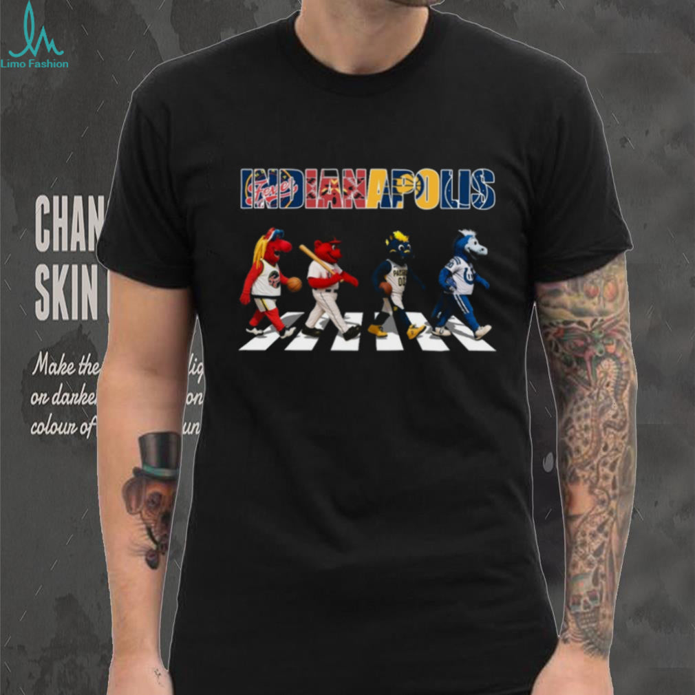 Indianapolis Sports Mascots Abbey Road Parody Colts Pacers Fever T Shirt