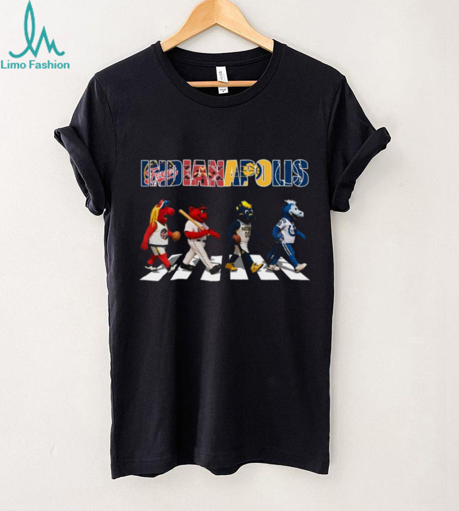 Indianapolis Sports Mascots Abbey Road Parody Colts Pacers Fever T Shirt